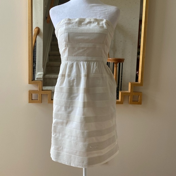 J. Crew Dresses & Skirts - J. Crew Rugby Stripe Ginny Ivory Dress sz 0